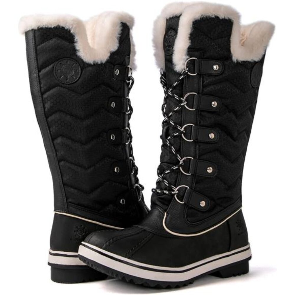 Women's Globalwin Mid Calf Waterproof Winter Boots Non-Slip Snow Boots For Women